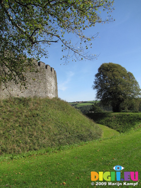 SX09378 Moat at Restormel Castle